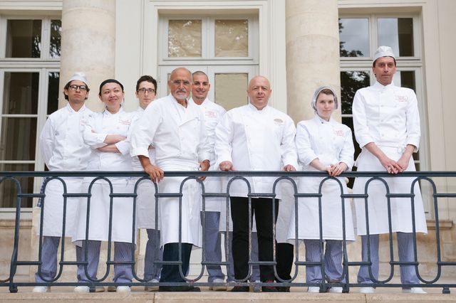 Thierry Marx, l formateur et les stagiaires de la 1ère session