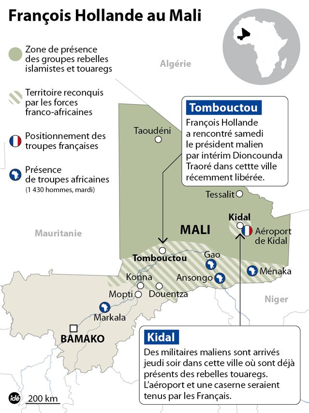 Situation au Mali pour la visite de François Hollande
