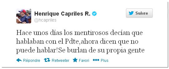 tweet de Capriles