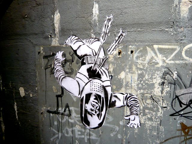 Astronaute embroché (arrow-stricken astronaut)