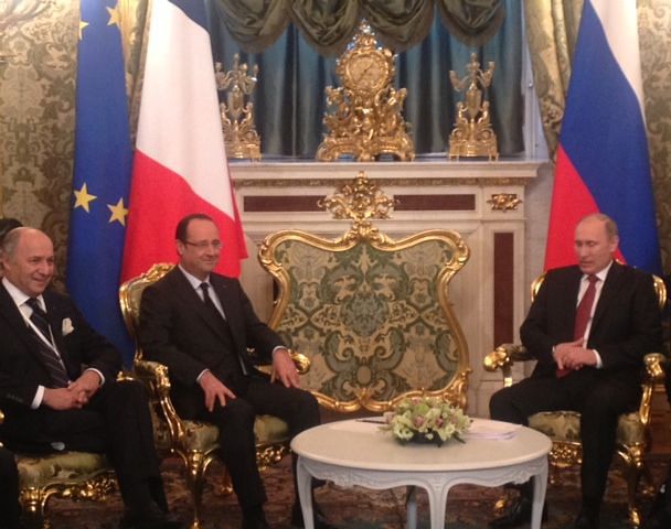 François Hollande et Vladimir Poutine à Moscou