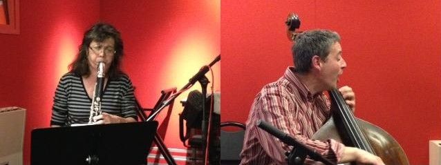 I. Cirla et J. Trolonge dans le studio 61 de France Inter