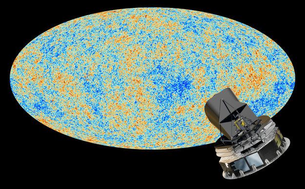 La carte du rayonnement fossile réalisée grâce aux mesures effectuées par le satellite Planck