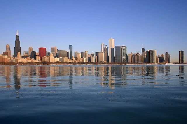 Chicago du Lac Michigan s d'une