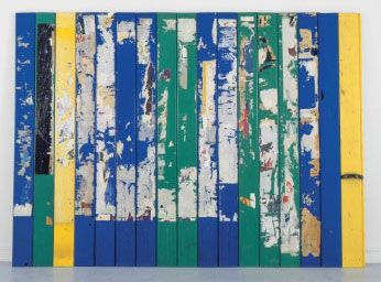 Raymond Hains, Palissage 1976 Affiches lacérées, lattes plastiques