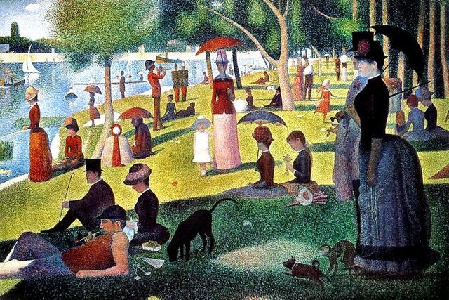 Un dimanche après-midi à l'Île de la Grande Jatte de Georges Seurat - 1884-1886