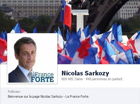 Nicolas Sarkozy sur Facebook