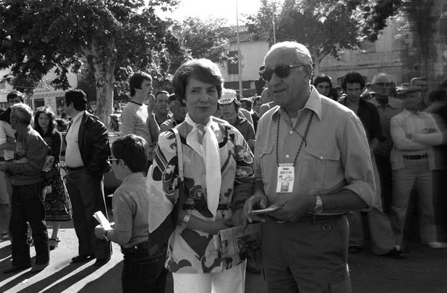 Jacqueline Baudrier et Goddet sur le Tour en 1977