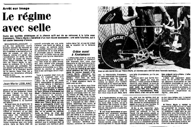 Les selles révolutionnaires de 1986
