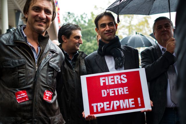 Manifestation des entrepreneurs "pigeons"