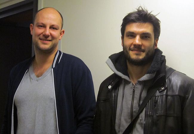 David Seigneur (Comédien) et Julien Guyomard (auteur et metteur en scène)