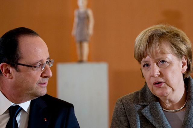 François Hollande et Angela Merkel