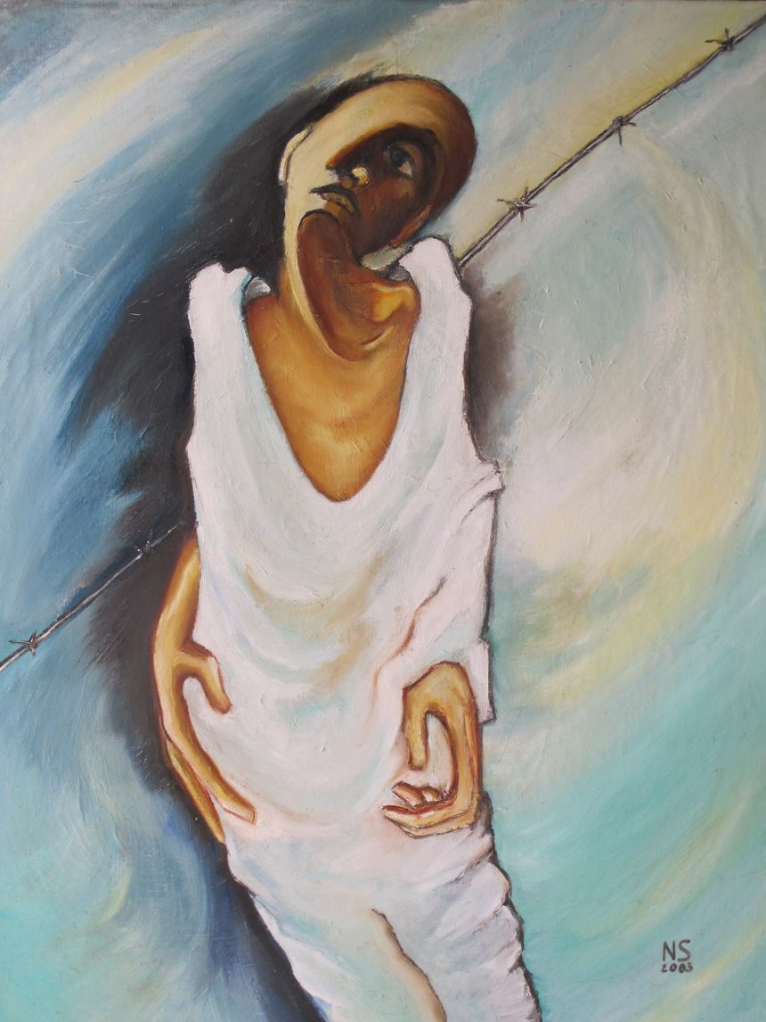 Chère Eugénie (Huile sur toile, 92x37 cm, 2003)