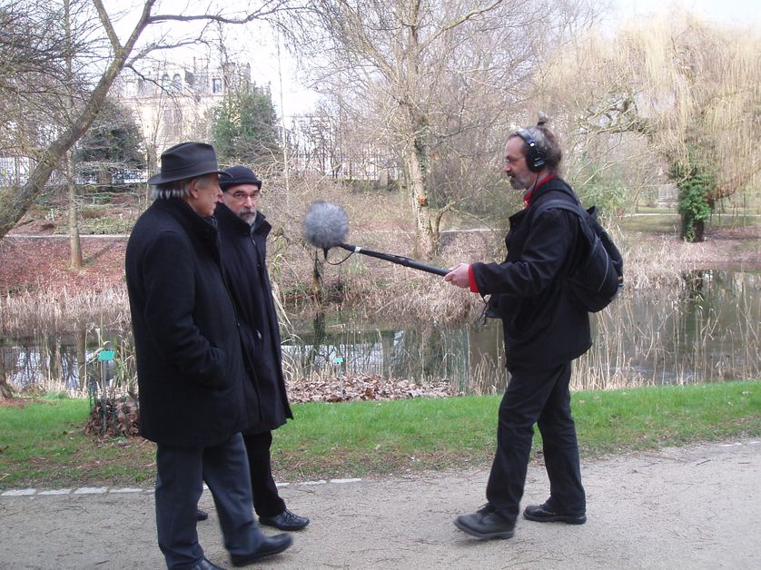 Roger Miesch et Richard Kleinshmager au Jardin botanique de l'Université de Strasbourg