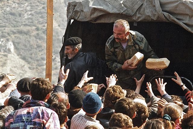 A la frontière avec le Kosovo, 1999