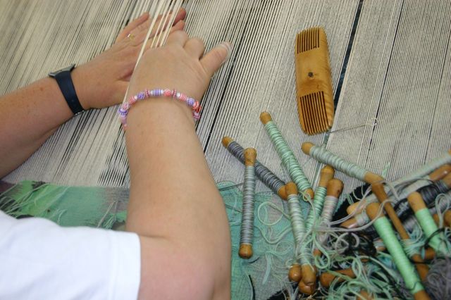 Tissage d'une tapisserie à Felletin (Creuse)