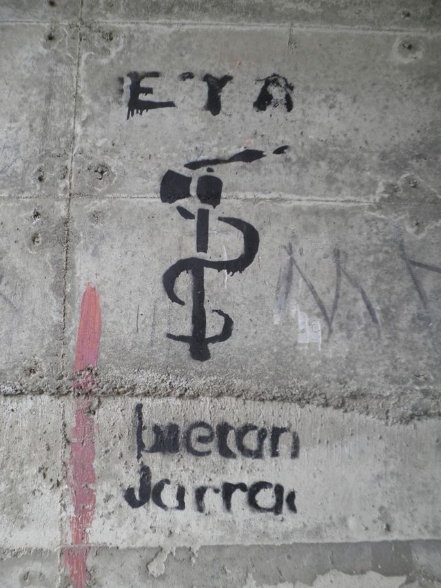ETA logo near Mendaro, Basque Country, 2012