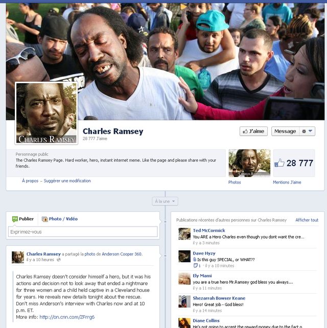 Charles Ramsey sur Facebook
