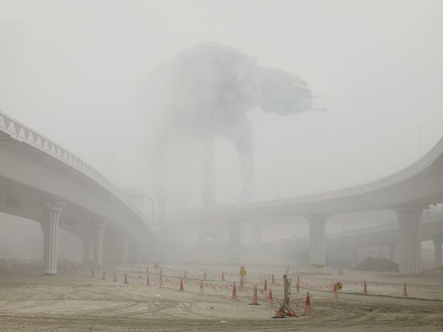 Dark Lens. Dubai. At-At under fog. 2009