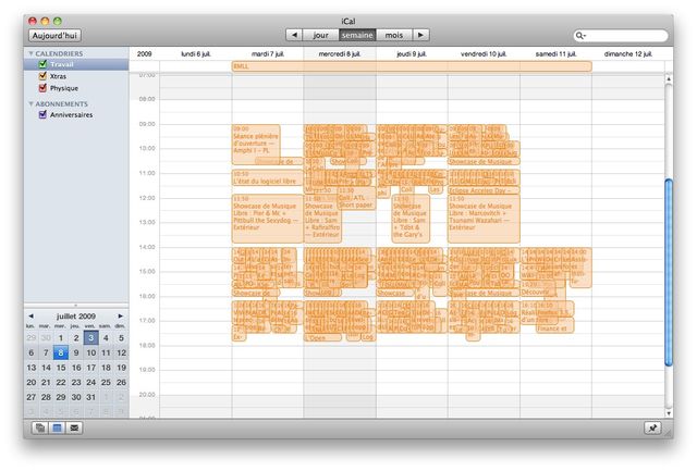 Emploi du temps (iCal RMLL 2009)