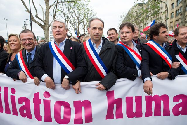 Une partie de la droite en tête de cortège
