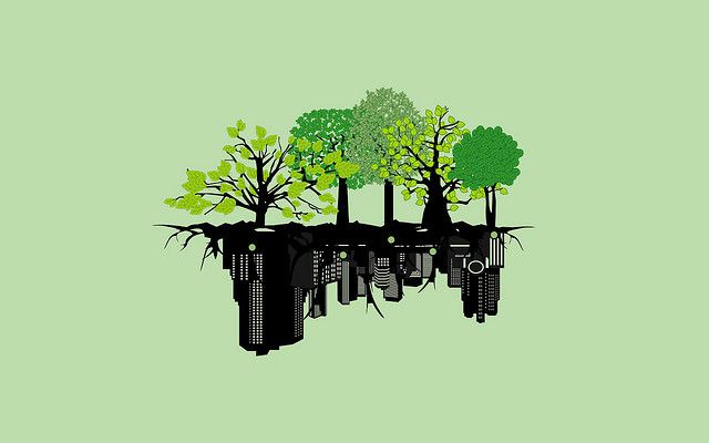 Nature - City Wall paper