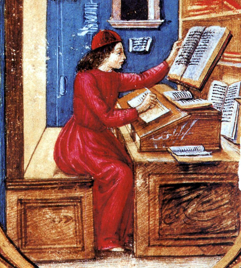 Copiste au Moyen-Age