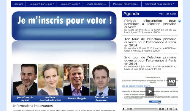 Le site pour voter aux primaires UMP à Paris