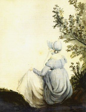 Aquarelle de Jane Austen par sa soeur Cassandra