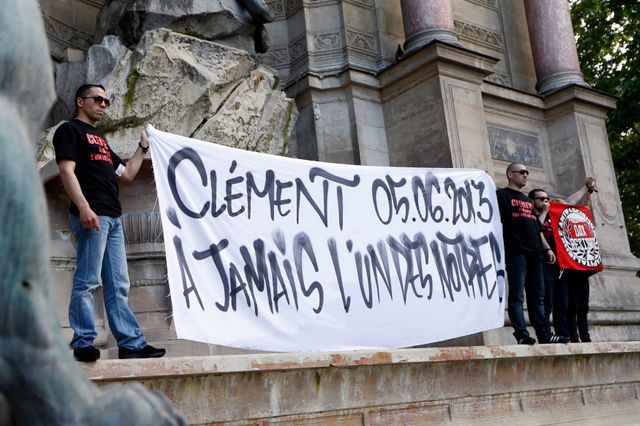 Manifestation en mémoire de Clément Méric Place Saint Michel
