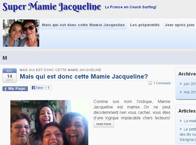 Capture du site "Super Mamie Jacqueline"
