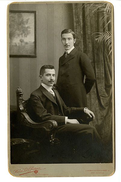 Stefan Zweig et son fère Alfred à Vienne, vers 1900