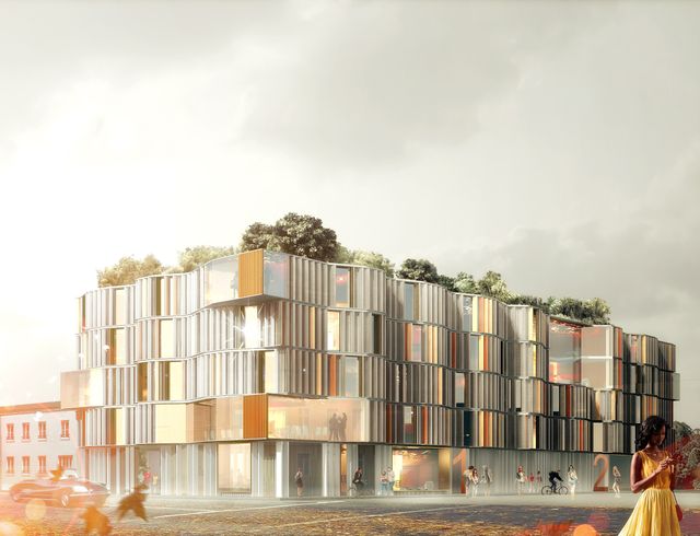 Logement étudiant à Aubervilliers, projet de Marchi_Architectes