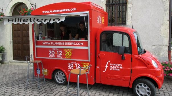 La billetterie ambulante des Flâneries de Reims