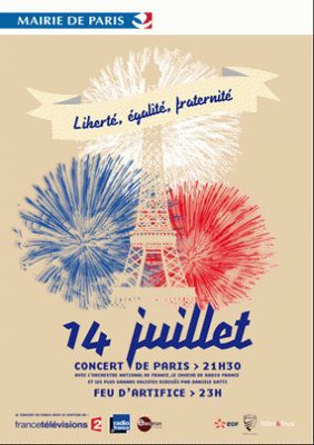 Concert à la Tour Eiffel du 14 juillet 2013