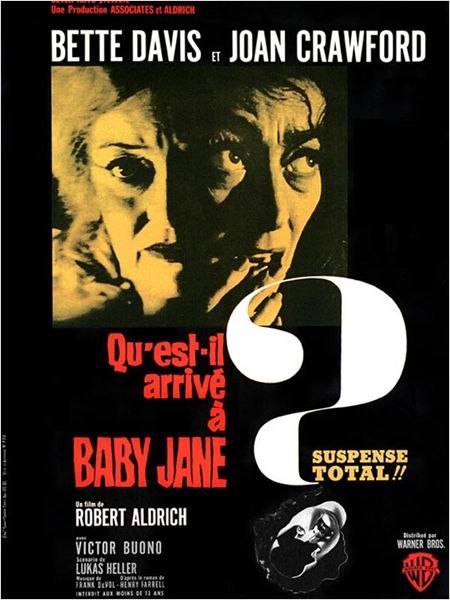 Affiche Qu'est il arrivé à Baby Jane?, Aldrich, 1962