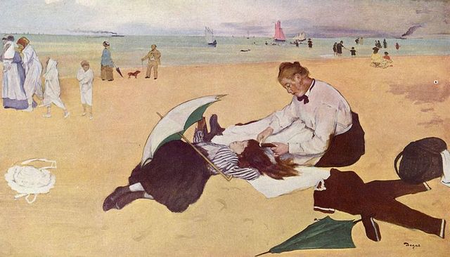 Scène de plage. Edgar Degas