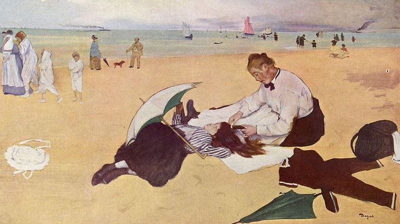 Scène de plage. Edgar Degas