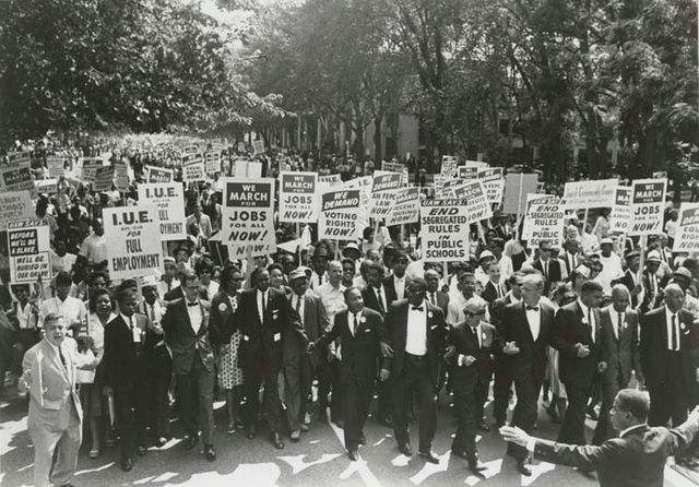 March on Washington for Jobs and Freedom, Martin Luther King, Jr. and Joachim Prinz, 1963