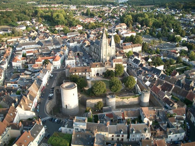 Vue de la ville de Dourdan (Essonne)