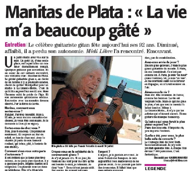 Manitas de Plata (Midi Libre)