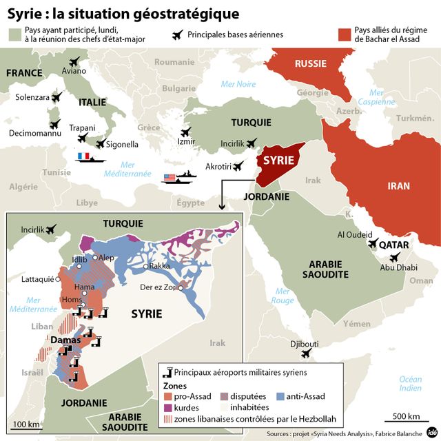 La situation géopolitique autour de la Syrie