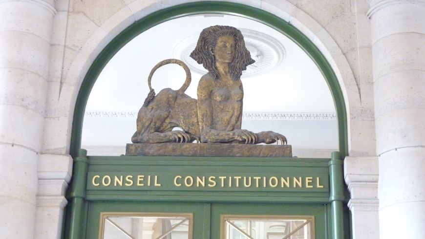 L'entrée du conseil constitutionnel à Paris.