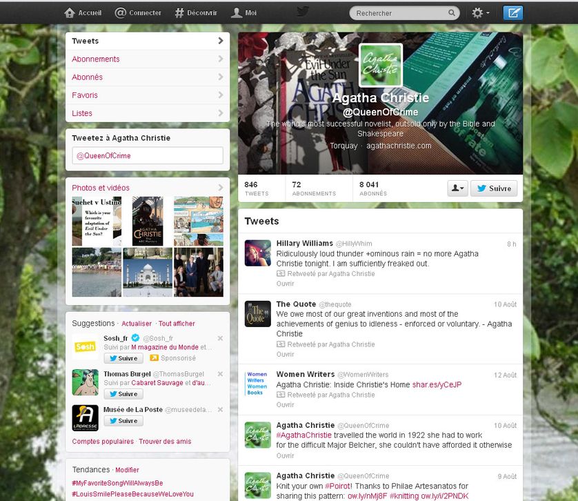 Agatha Christie Twitter
