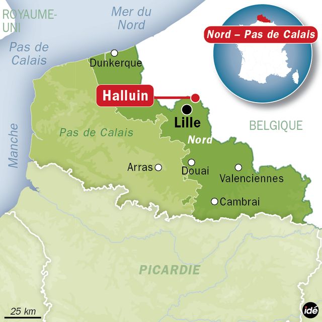 Carte de situation Halluin