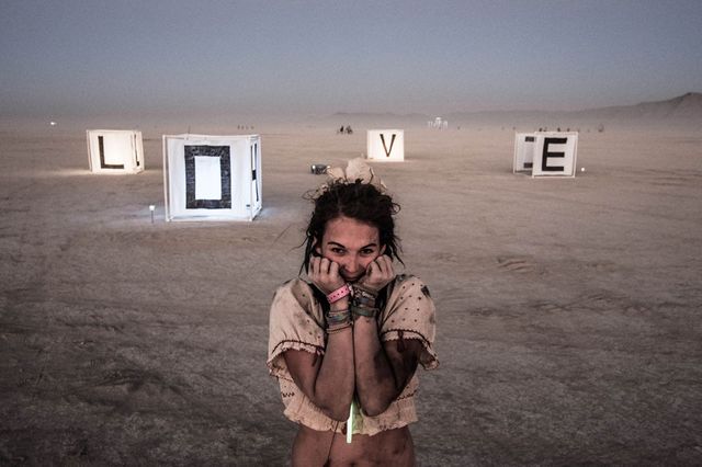 Photographie tirée de l'exposition "Burning Man"