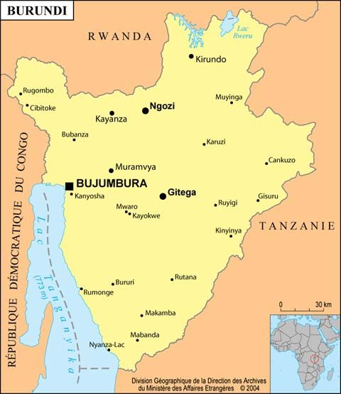 Burundi carte