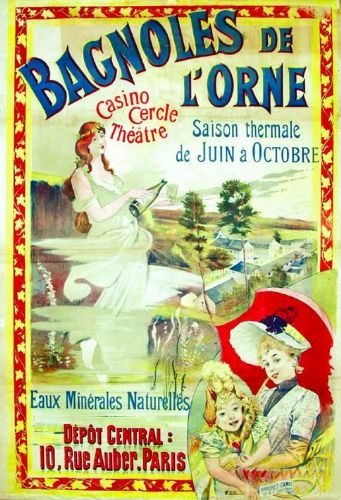 Publicité du XIXe siècle pour les bains de Bagnoles-de-l'Orne