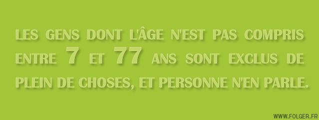 De 7 à 77 ans