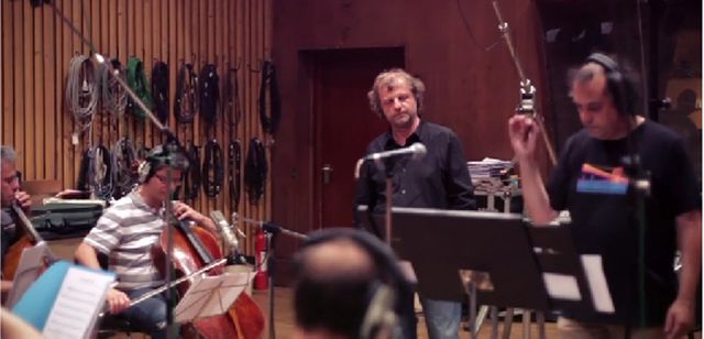 La séance d'enregistrement de l'habillage par l'Orchestre national de France, en 2011